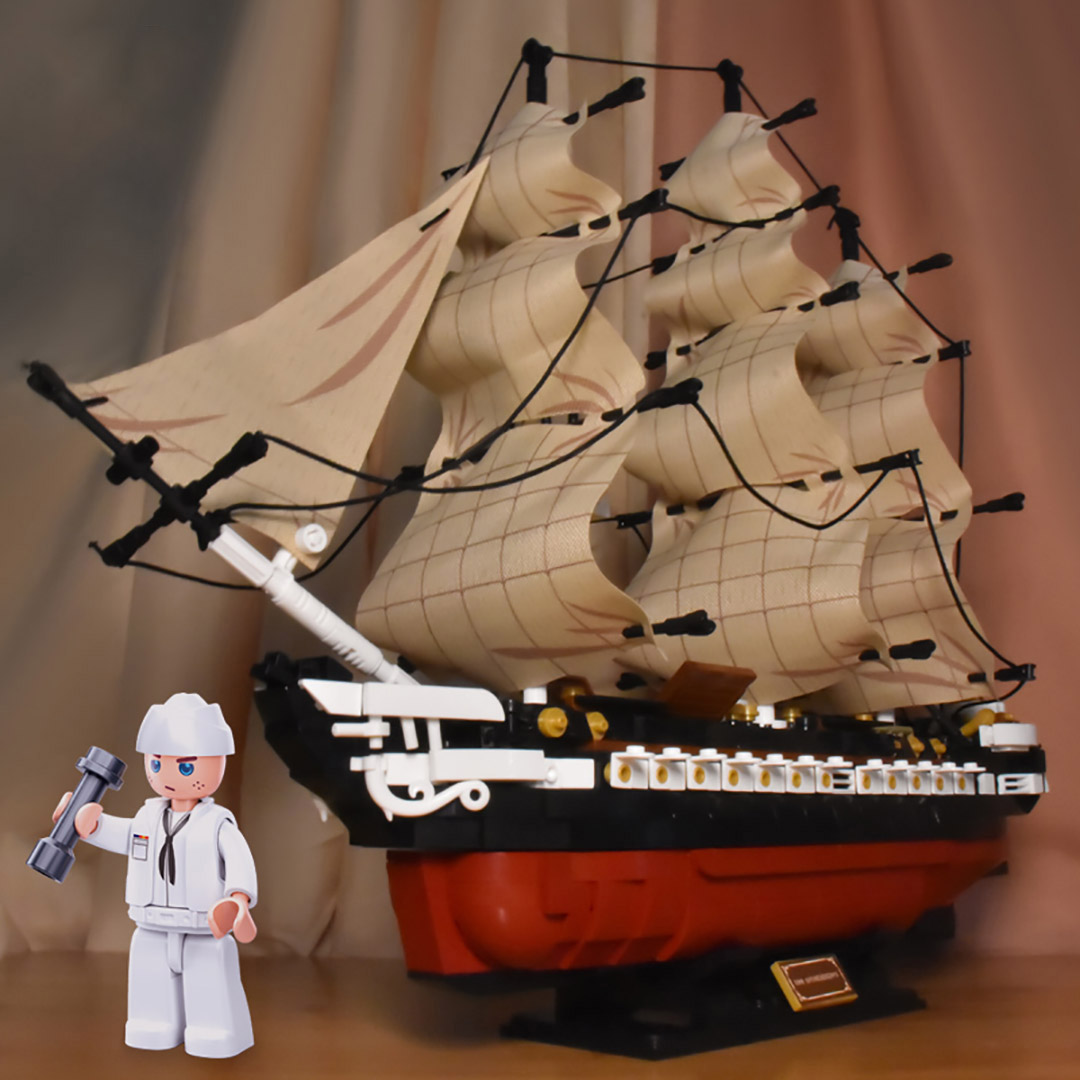 小鲁班 军事战舰积木模型 福建舰【1312颗粒】