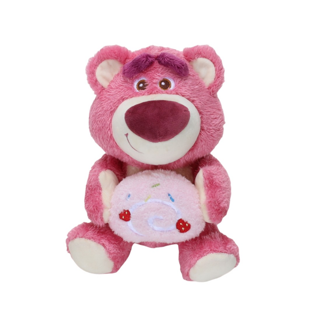 澳捷尔 迪士尼玩具总动员草莓熊 甜点系列 玩偶毛绒公仔/挂件 抱蛋糕款-10cm(挂件款)