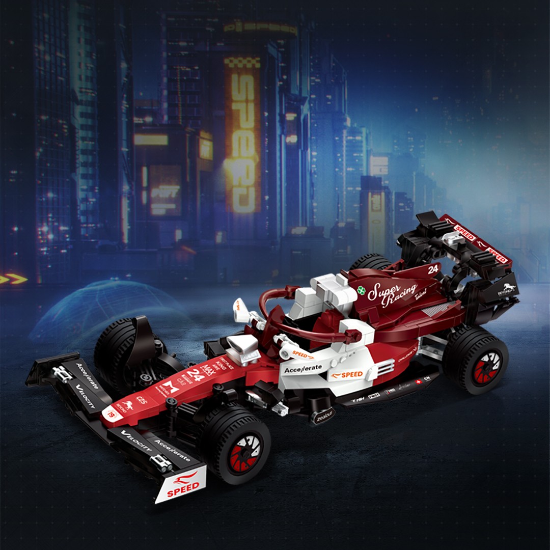 赛车积木模型摆件 F1方程车【623颗粒】