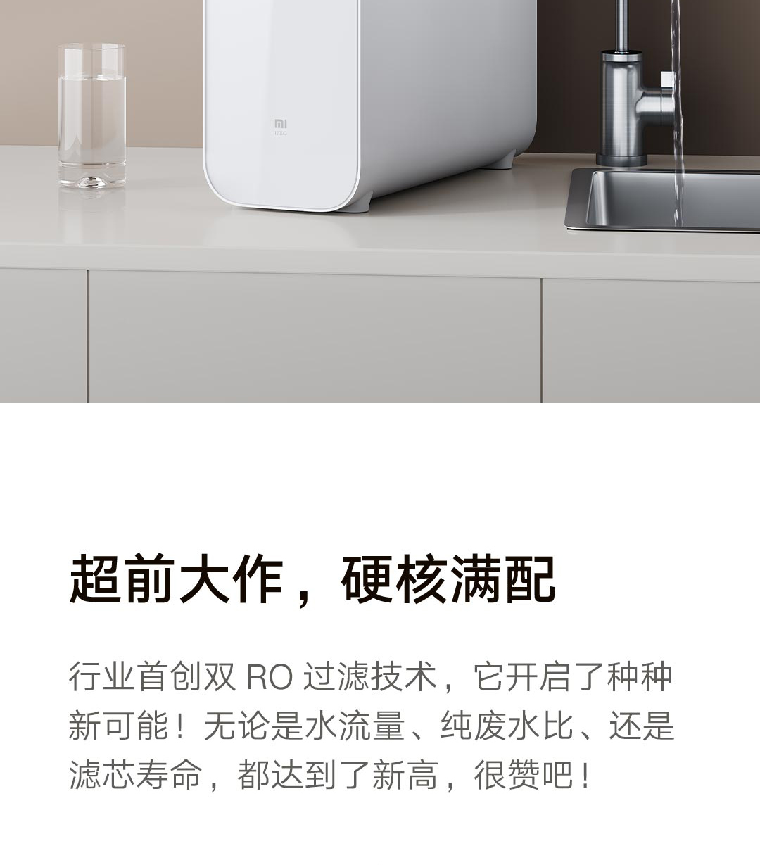 小米净水器1200g白色