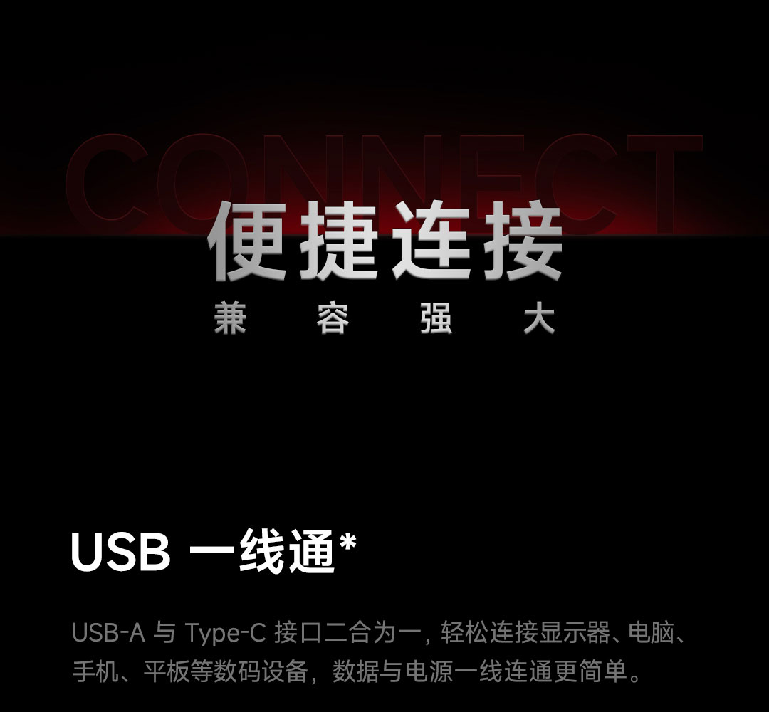 Speaker connected to a laptop, tablet, and phone via USB-C