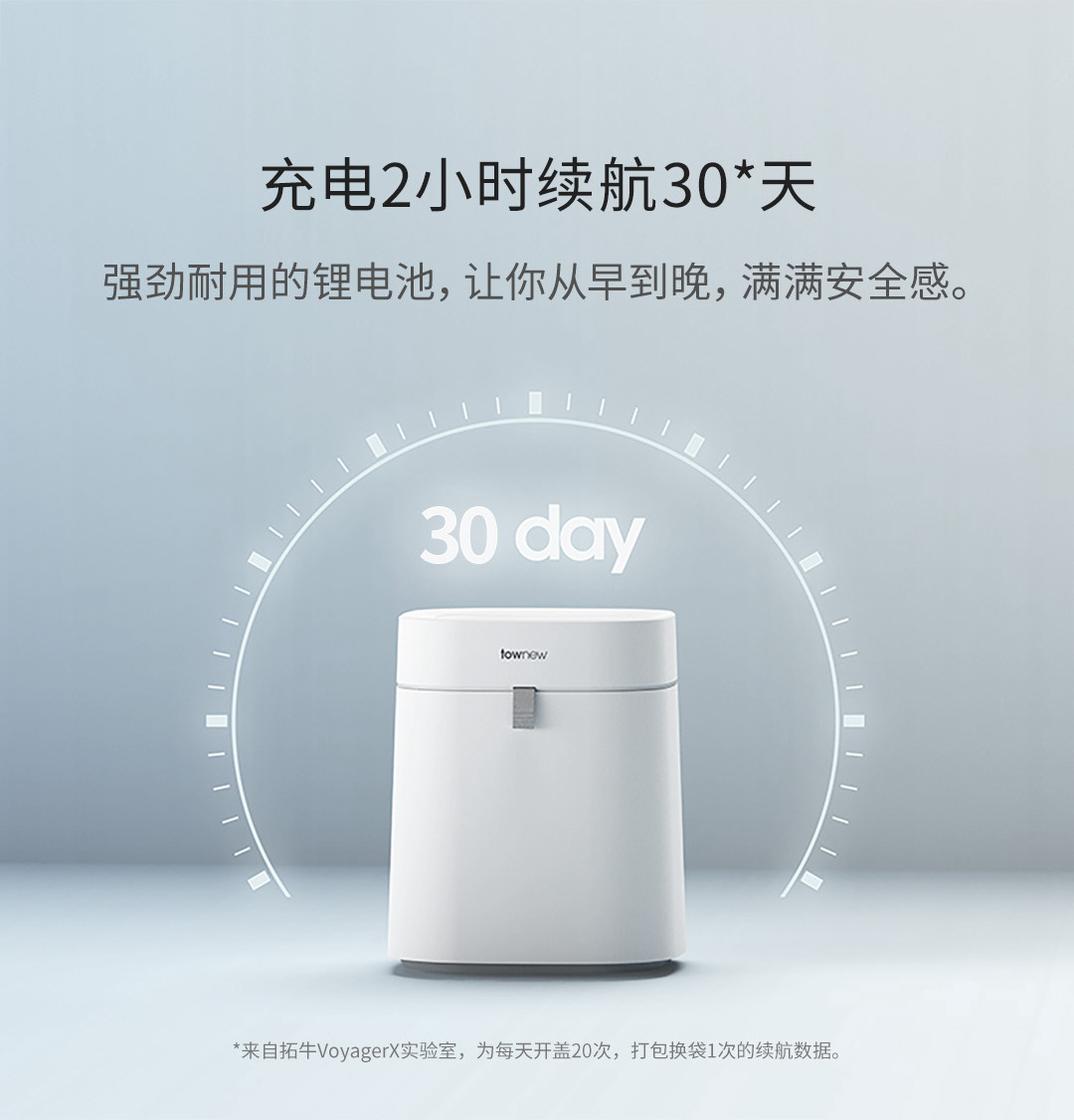 【中國直郵】小米有品 拓牛智慧垃圾桶T air Lite 16.6L 陶瓷白