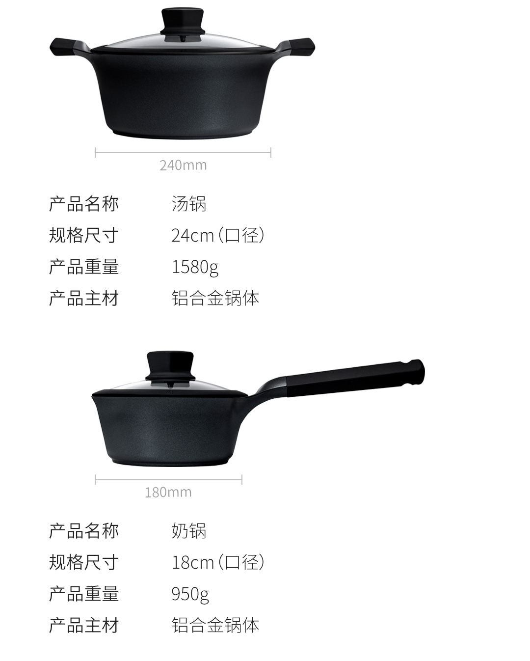 Huohou Non-Stick Super Platinum Frying Pan Wok Stockpot Milk pan