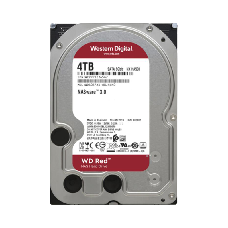 Western Digital 西部数据 红盘系列 3.5英寸 台式机硬盘 8TB (CMR、5640rpm、128MB) WD80EFZZ