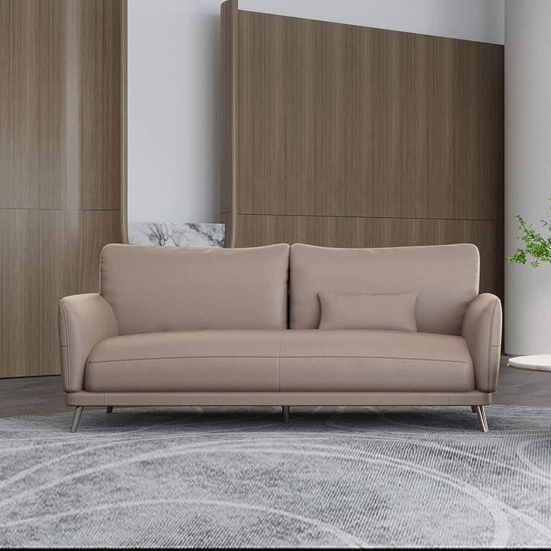 Веселое наслаждение домом кремовый стиль современный итальянский кожаный диван Изображение 1