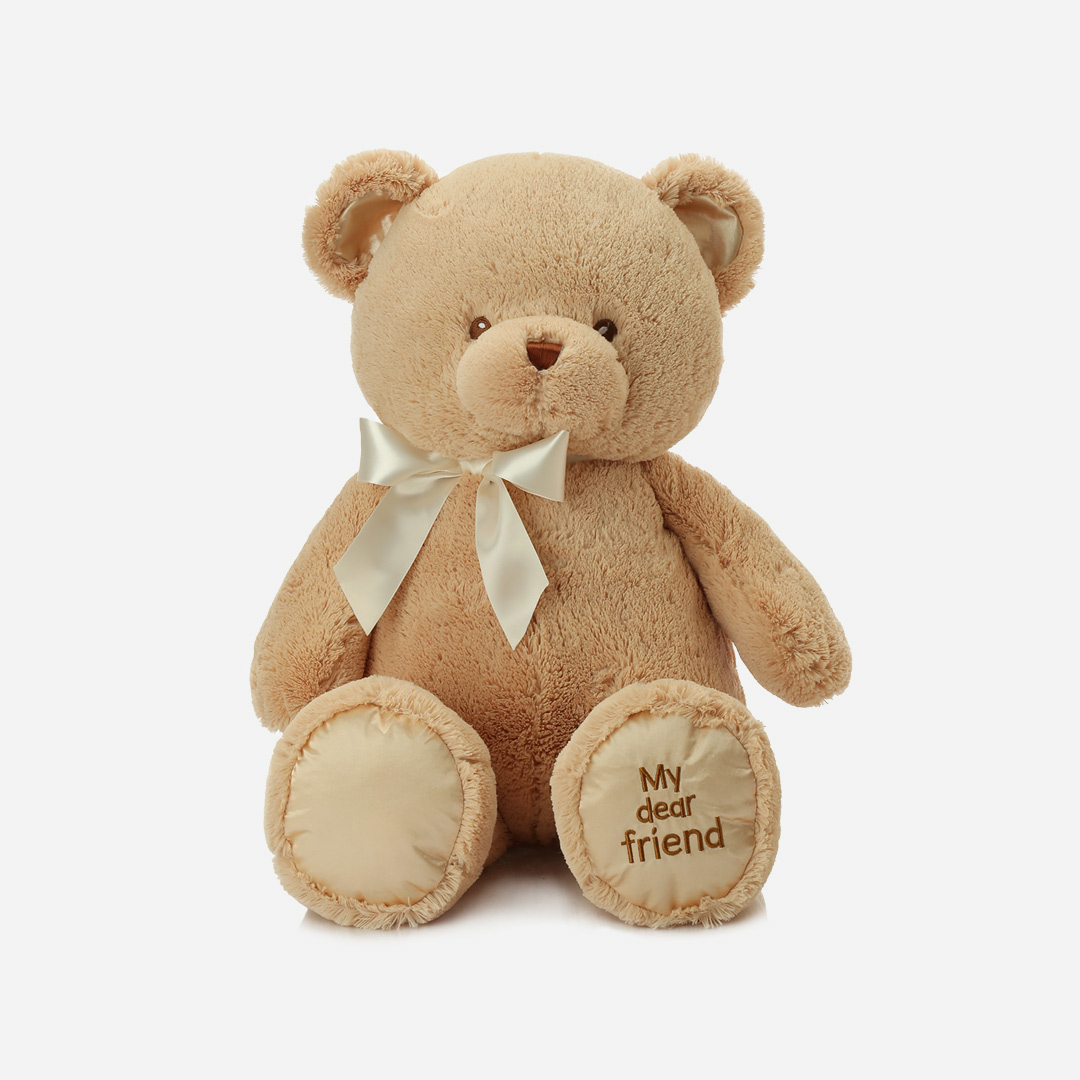 柏文熊友情熊泰迪熊毛绒玩具 单个装 卡其45cm