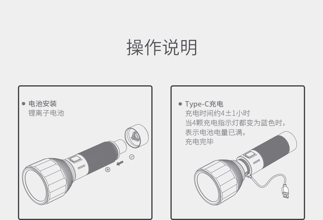 小米手电筒说明书图片