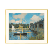 莫奈风景名作复刻版画-阿让特伊的桥、蒙梭公园、海边散步