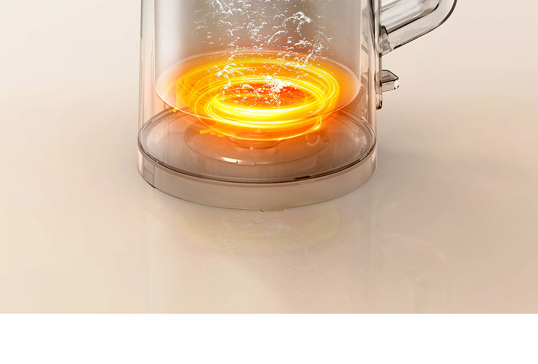 Close-up of the kettle spout, emphasizing smooth pouring without splashing