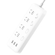 米家四位四控插线板（含3口USB 2A快充）
